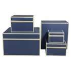   Square Nesting/Organizer Boxes, Set of 5, Marine Blue (309 03