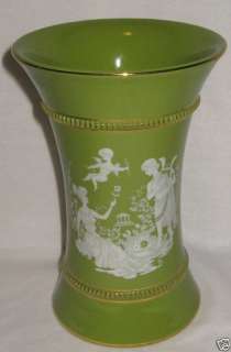 Italy Florentine Vase~Victorian Design~Gold Trim  