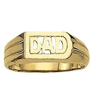  14K Yellow Gold Mans DAD Ring Jewelry