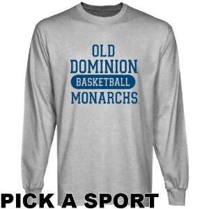  Old Dominion Monarchs Ash Custom Sport Long Sleeve T shirt 
