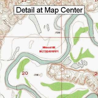 USGS Topographic Quadrangle Map   Miscol NE, South Dakota (Folded 
