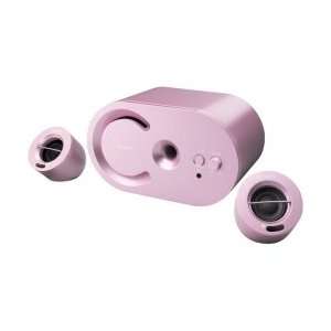    Pink 2.1 Multimedia Speaker System With Subwoofer Electronics