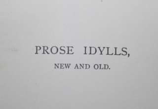   OLD ANTIQUE IDYLLS   KINGSLEY Book LEATHER Library Lot Collection RARE