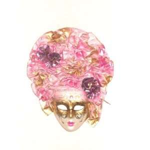  Pink Music Rosy Turbante Venetian Mask