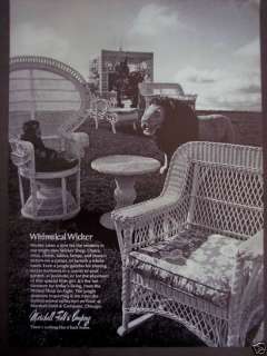 1973 MARSHALL FIELD Wicker Furniture Chairs Vintage Ad  