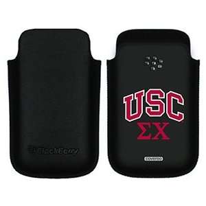  USC Sigma Chi letters on BlackBerry Leather Pocket Case 