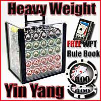 1000 Acrylic Case Yin Yang WPT poker chips set  