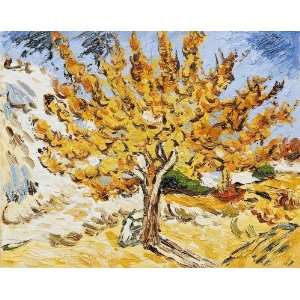   Mulberry Tree   Small 8 X 10   Hand Painted Canvas Art Home