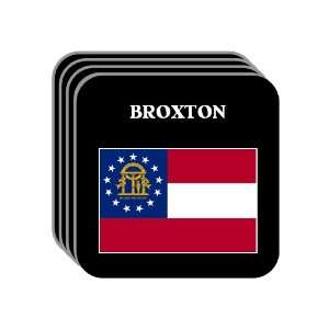 US State Flag   BROXTON, Georgia (GA) Set of 4 Mini Mousepad Coasters