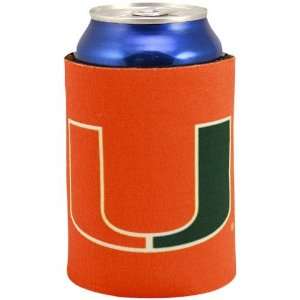 Miami Hurricanes Orange Collapsible Can Coolie  Sports 