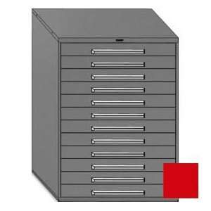  Equipto 45W Modular Cabinet 12 Drawers, 59H & Lock 