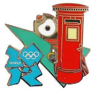  London 2012 Olympics Wenlock Postal Box Pin Sports 