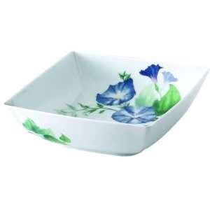 Royal Worcester Language of Flowers Morning Glory Square Bowl 