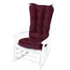   Burgundy Microfiber Reversible Rocking Chair Jumbo size Cushion Set