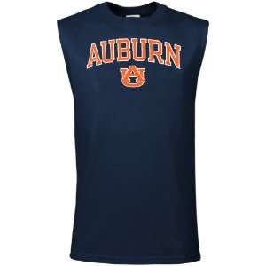 adidas Auburn Tigers Navy Blue In Play Sleeveless T Shirt (Small 