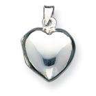 VistaBella Sterling Silver 24mm Plain Heart Locket