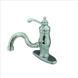   Heritage 4 Single Handle Lavatory Faucet With Push Up Pop Up, Chrome