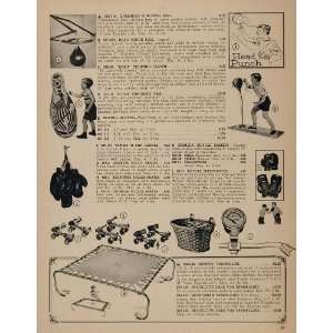 1962 Ad Toy Bobo Clown Punching Bag Boxing Trampoline   Original Print 