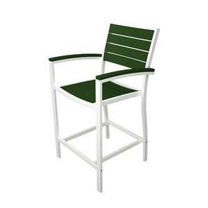  Poly Wood A201FAWGR Euro Counter Arm Chair Outdoor Bar 