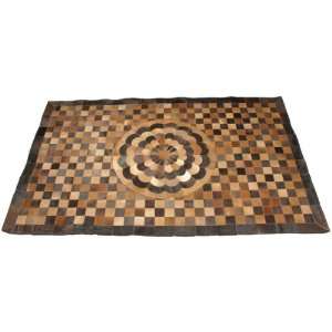 Brown 5X8 Cow skin leather Cowhide Rug Carpet 