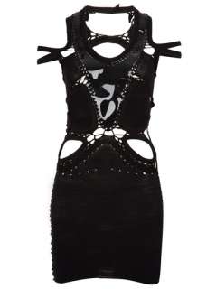 Mark Fast Panelled Body Con Dress   Feathers   farfetch 