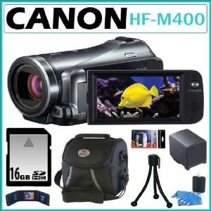  Canon VIXIA HF M400 HD Camcorder with Dual SDXC Memory 