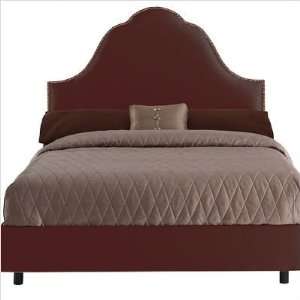  Plain High Arch Bed in Sangria Size King