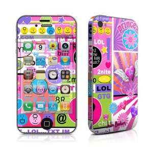 BFF Girl Talk Design Protective Skin Decal Sticker for Apple iPhone 4 
