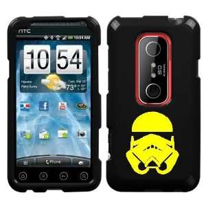  HTC EVO 3D YELLOW STORM TROOPER ON A BLACK HARD CASE COVER 
