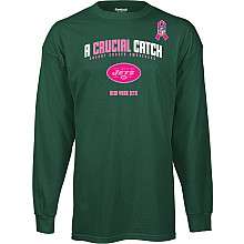 Reebok New York Jets Breast Cancer Awareness The Crucial Catch Long 