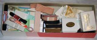 BOX OF VINTAGE SEWING SUPPLIES