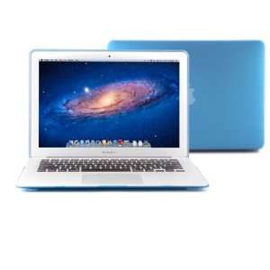 Aqua Blue Rubberized Macbook Air Case (For 13 Inches)   With TPU 