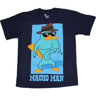 Mad Engine Phineas and Ferb Perry Macho Man Youth (8 20) T Shirt at 