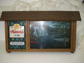 Vintage Hamms Scene o Rama Motion Scrolling Lighted Beer Sign  