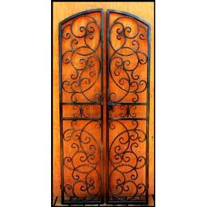 The Bordeaux Double Iron Wine Cellar Gate 36 by 80 Eyebrow Arch 