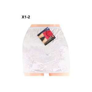  Brocade mini skirt white 1x 2x 
