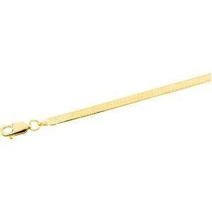  14k Yellow Gold 7 inch 3.00 mm Herringbone Chain Bracelet 