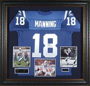 Peyton Manning Autographed Colts Jersey Framed  