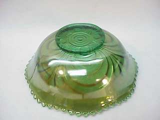 ANTIQUE CARNIVAL GLASS~IMPERIAL SCROLL EMBOSSED BOWL  