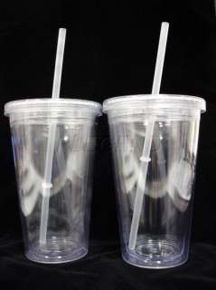 2x New Double Wall Insulated Tumbler Cup Grande 16OZ  