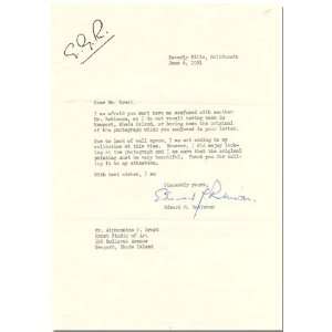    Edward G. Robinson Typed Letter Signed 1951
