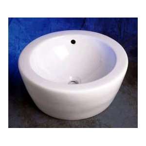 DecoLav 1420 CWH White Decolav Sale 18 Round Ceramic Vessel Bathroom 