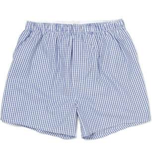    Clothing  Underwear  Boxers  Check Cotton Boxer Shorts
