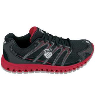 Athletics K Swiss Mens Micro Tubes 100 Fit Black/Charcoal/Red Shoes 