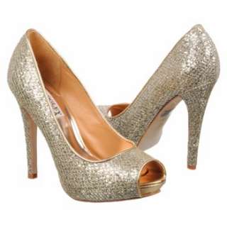 Womens Badgley Mischka Humbie II Gold Metallic Shoes 