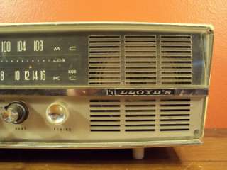 Vintage Lloyds Tube Radio X100 Hi Fi 2 Speaker AM/FM Works  