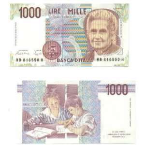  Italy D.1990 1000 Lire, Pick 114a 