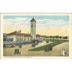   Baltimore and Ohio Railroad Mount Royal Station ca. 1918 Home