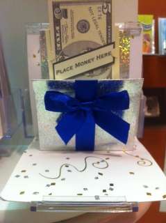 Pop   Up Greeting Card (Money Gift Box Blue)  