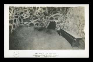 OLD WITCH JAIL DUNGEON SALEM MASSACHUSETTS WEEPING STONE RPPC AZO 1938 